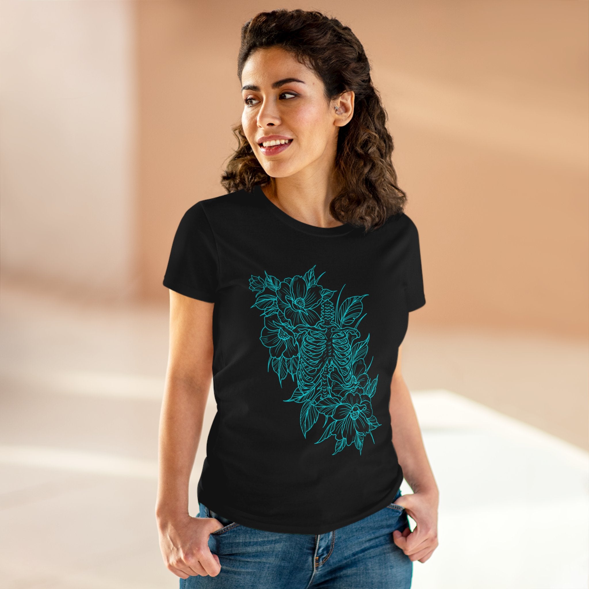 Women's Flower’s with Rib Cage T-Shirt