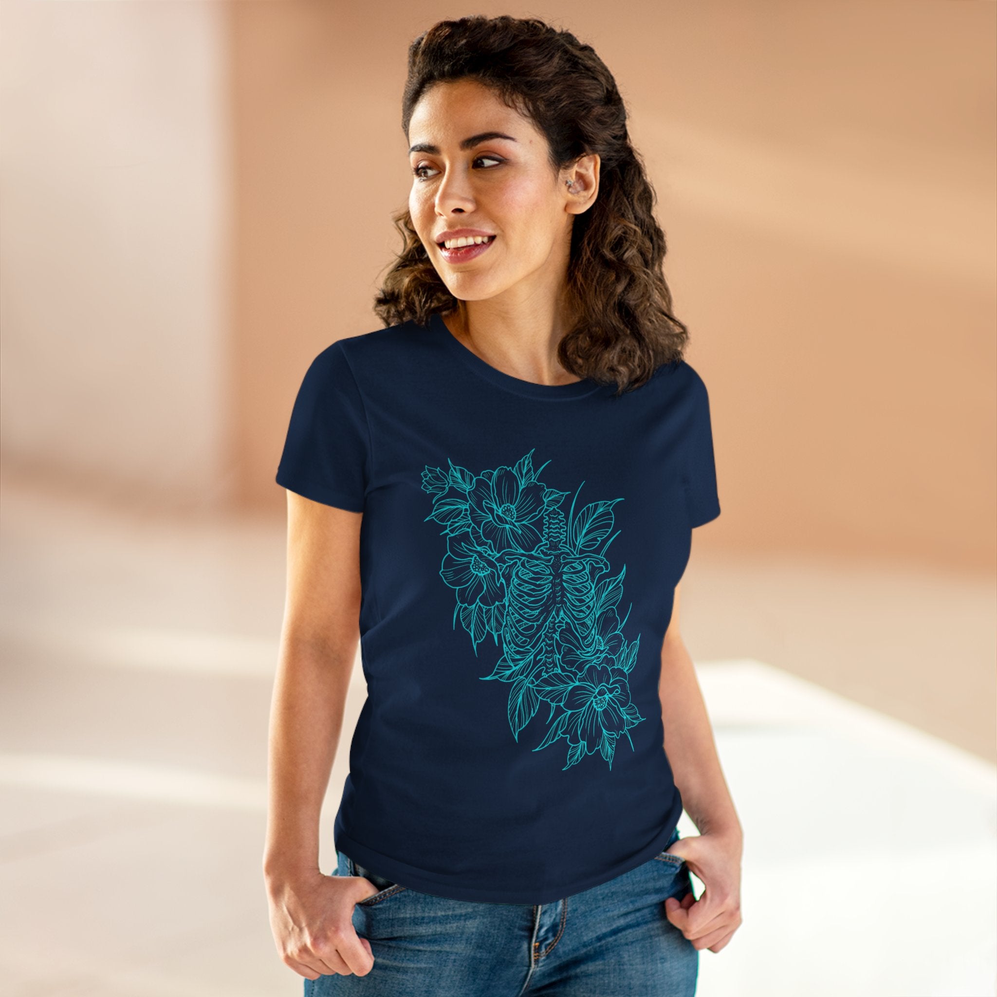 Women's Flower’s with Rib Cage T-Shirt