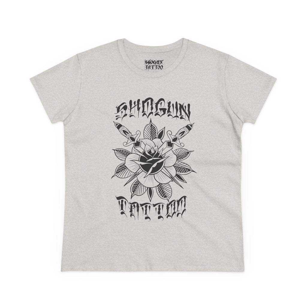 Woman’s Shogun Tattoo Rose and Dagger’s T-Shirt