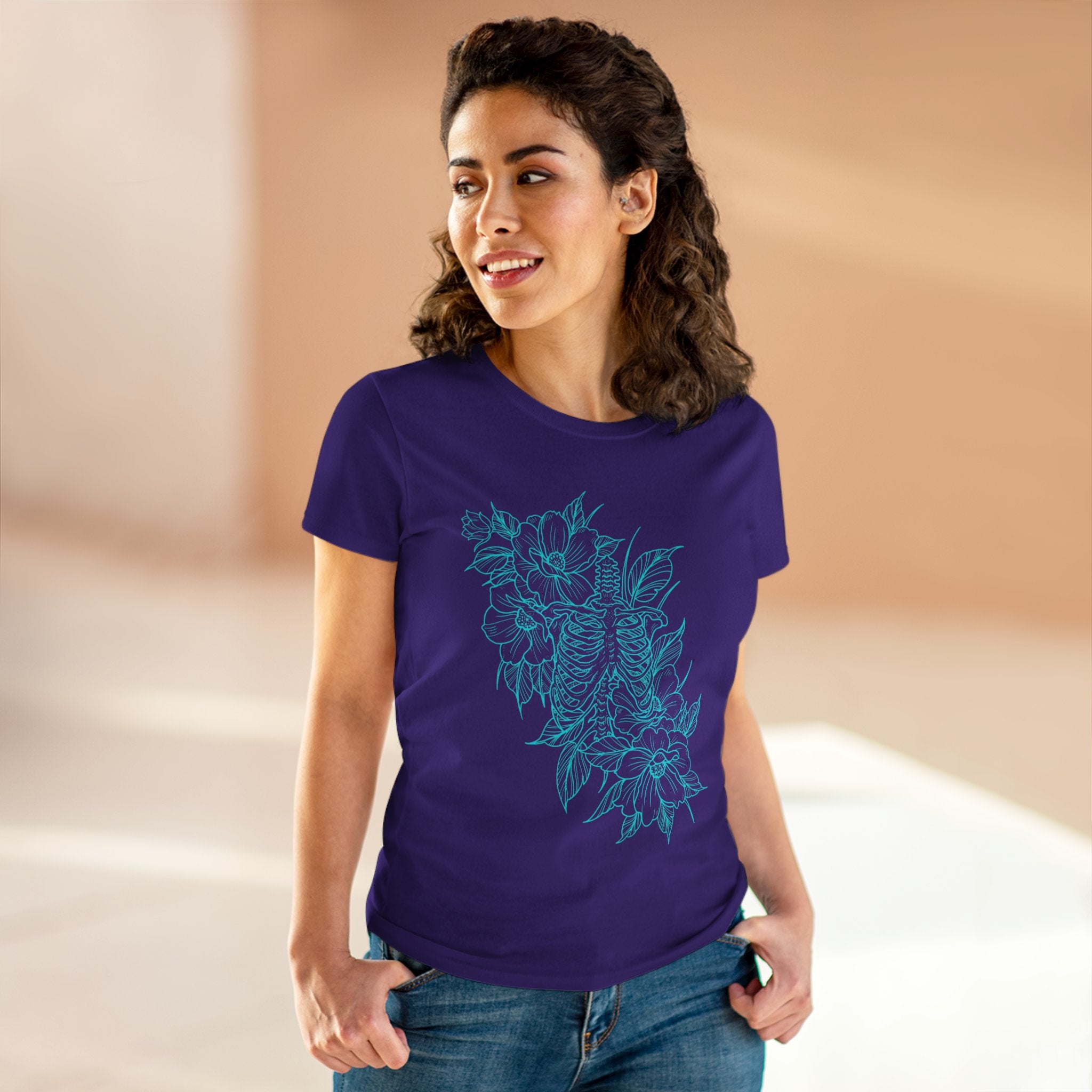 Women's Flower’s with Rib Cage T-Shirt