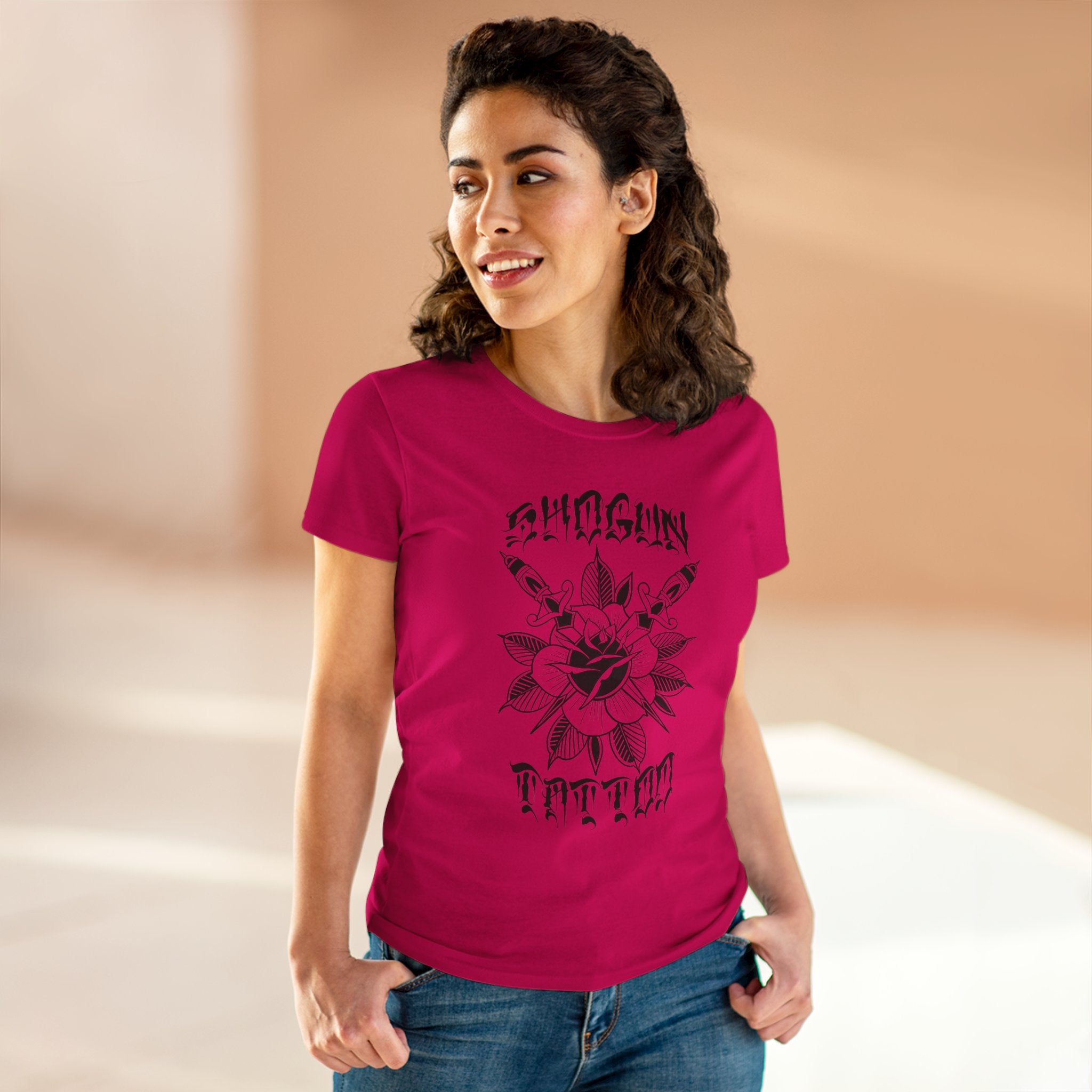 Woman’s Shogun Tattoo Rose and Dagger’s T-Shirt